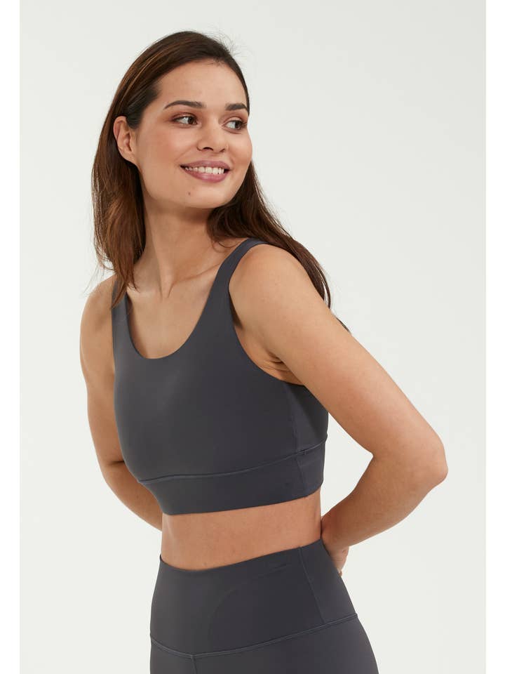 YUMAN - Wholesale Sports Bra - Women's - Athlecia Gaby Sports-bra, Dark Concrete