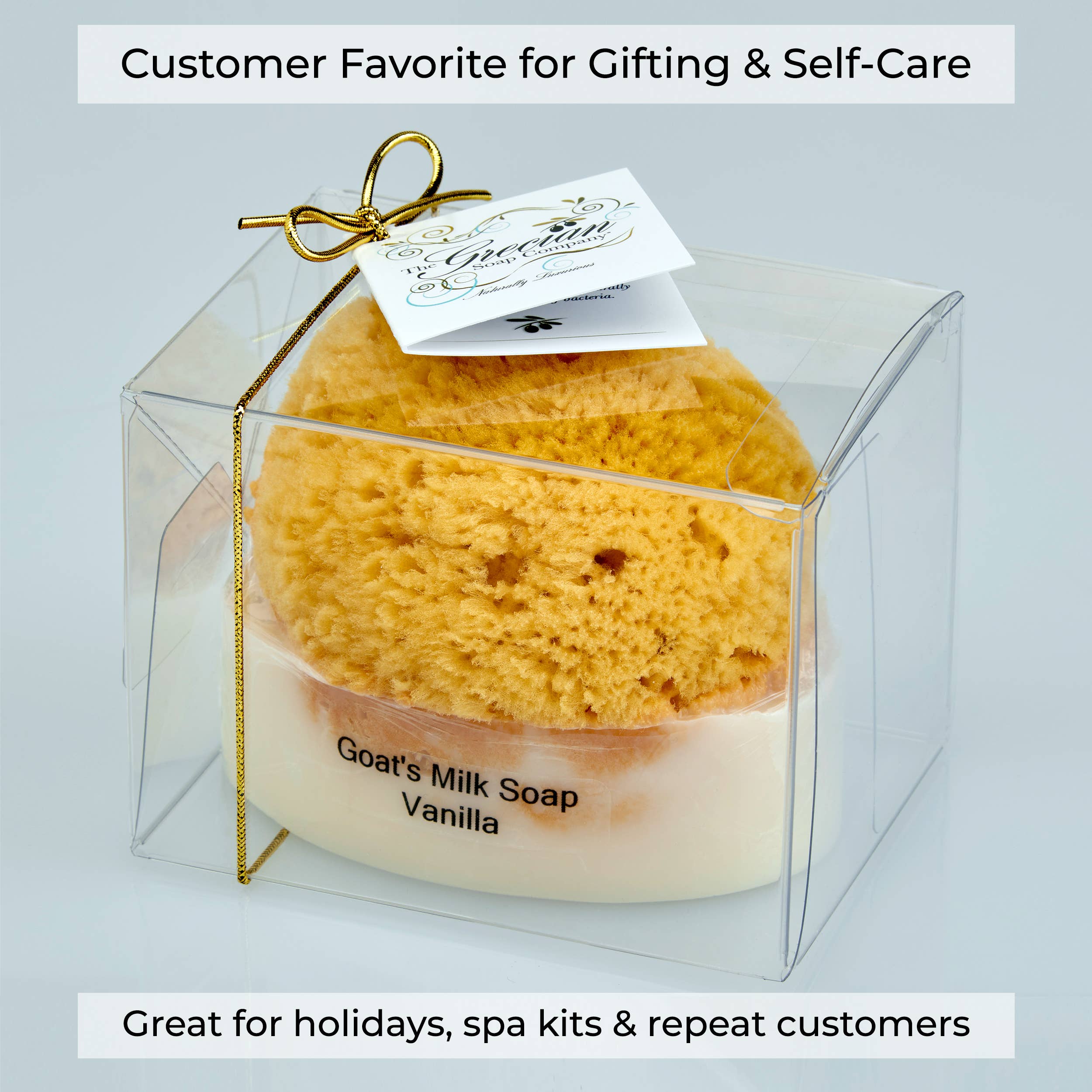 The Grecian Soap Company - Wholesale Bar Soap - Goat Milk Natural Exfoliating Soap Bar with Sea Sponge18