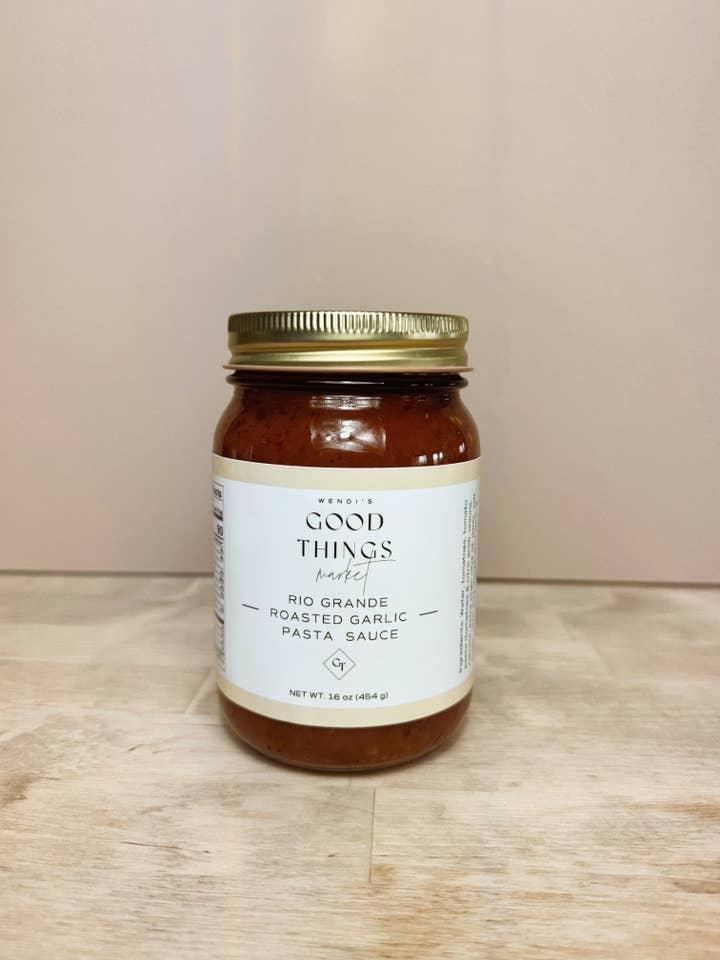 Rio Grande Roasted Garlic Pasta Sauce for wholesale by Wendi’s Good Things Market