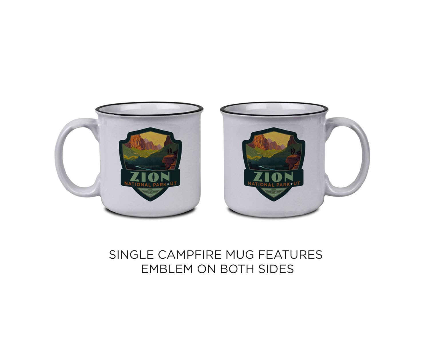 Tourist Courts - Wholesale Coffee Mug - ZION NP 100th Ann Emblem Campfire Mug0