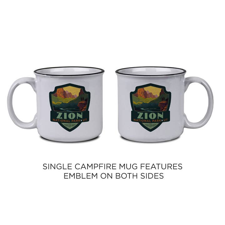 Tourist Courts - Wholesale Coffee Mug - ZION NP 100th Ann Emblem Campfire Mug