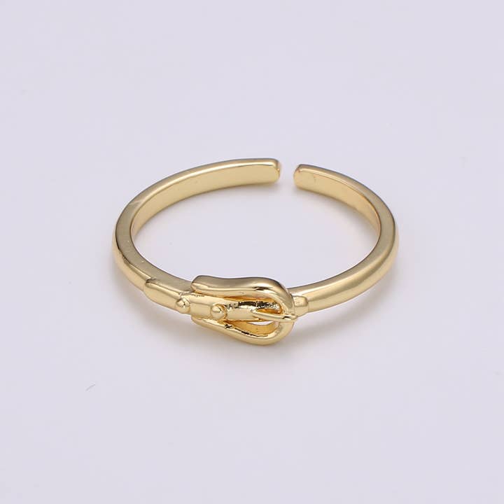 Aim Eternal – Engroshandel Båndring – 1pc spænde op 24K guld Ring, spænde justerbar guld bremse Ring, enkel guld Ring, bælte Ring - R441