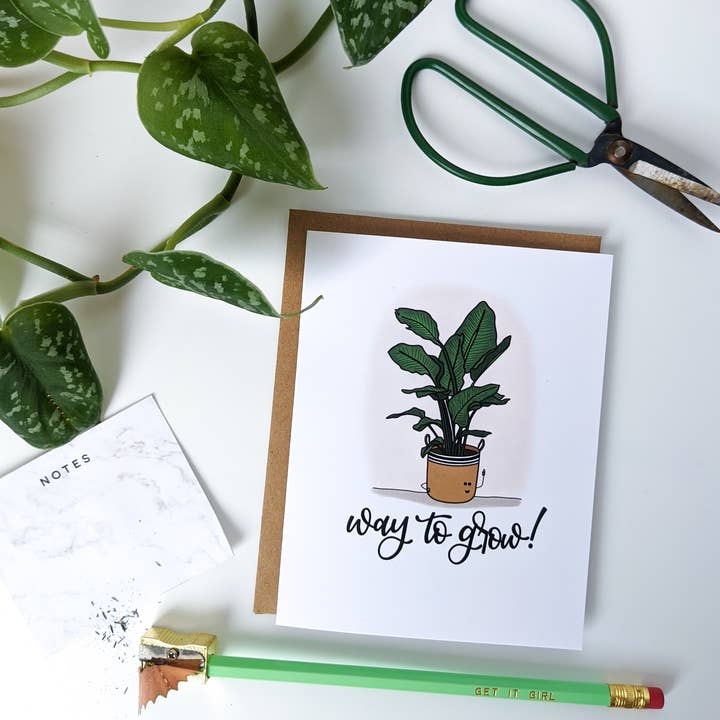 Real Happy Designs – wholesale Everyday greeting card – Way to Grow Card