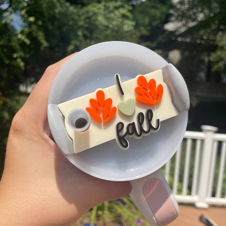 DesignedbyKendal - Wholesale Insulated Mug/Tumbler - I ❤️ Fall 30 and 40 Ounce Stanley Topper