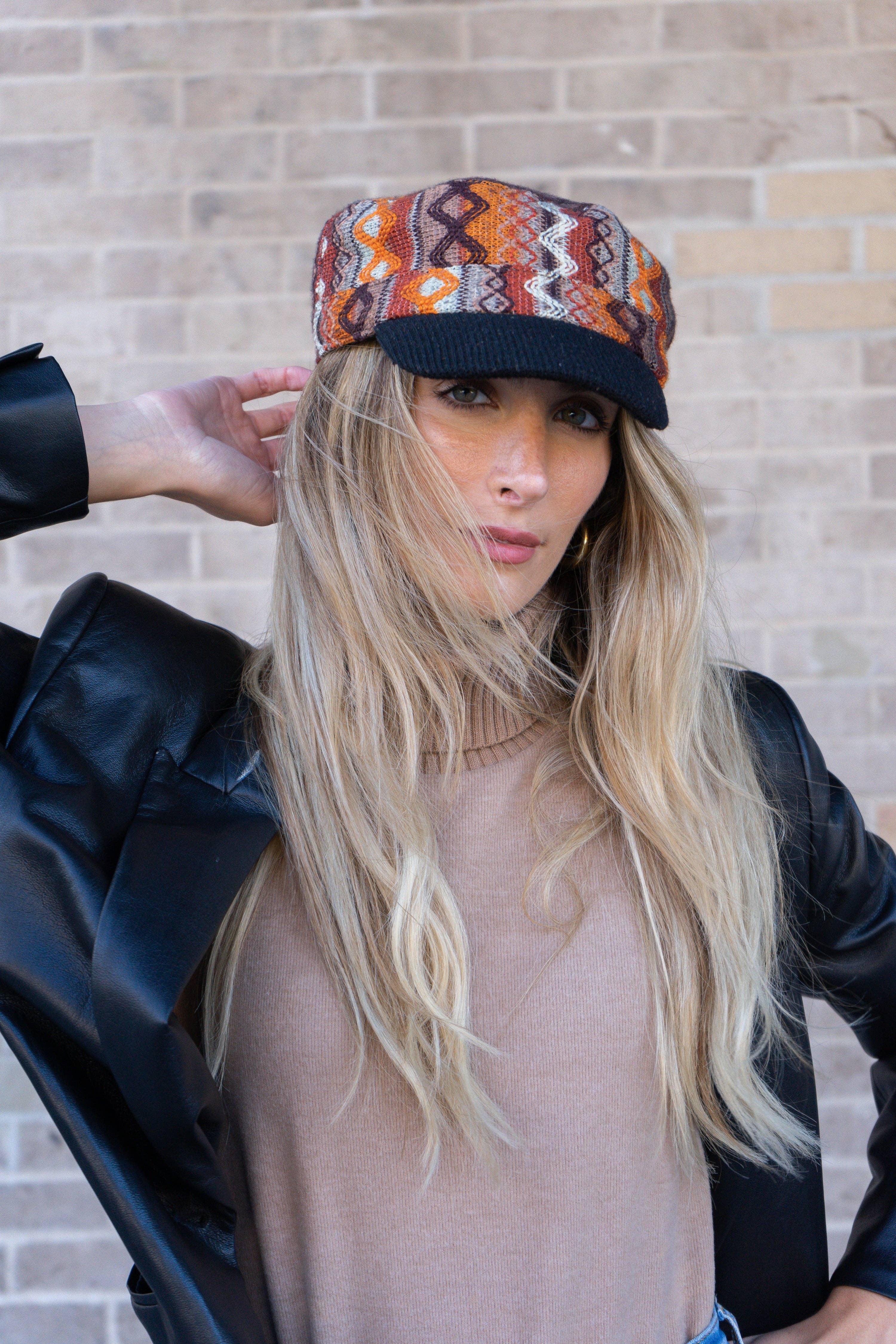 Magid - Wholesale Newsboy/Schoolboy Hat - Women's - Magid Geometric Print Cadet Cap10