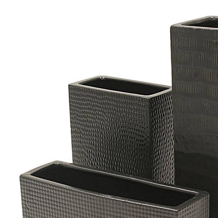 Keramikstrukturierte Vase, Rechteck für den Großhandel von Galore Home