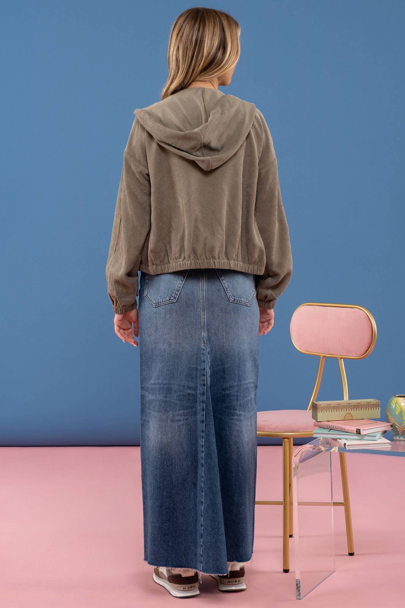 Blu Pepper – Blusão - Mulher por atacado – CASACO DE VELUDO COM ZÍPER30