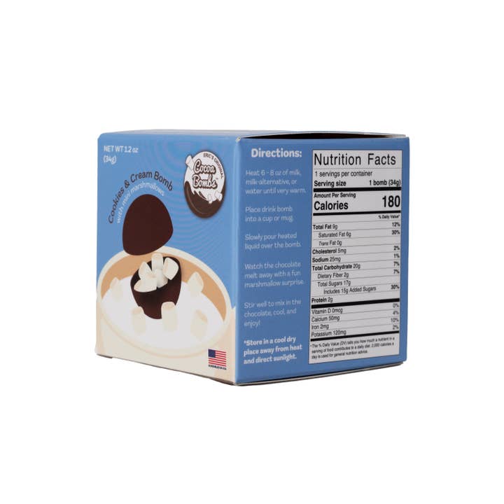 Cocoa Bombs™ – Kit/preparado de chocolate quente por atacado – 1 Pacote de Cookies e Creme de Bombas de Cacau2