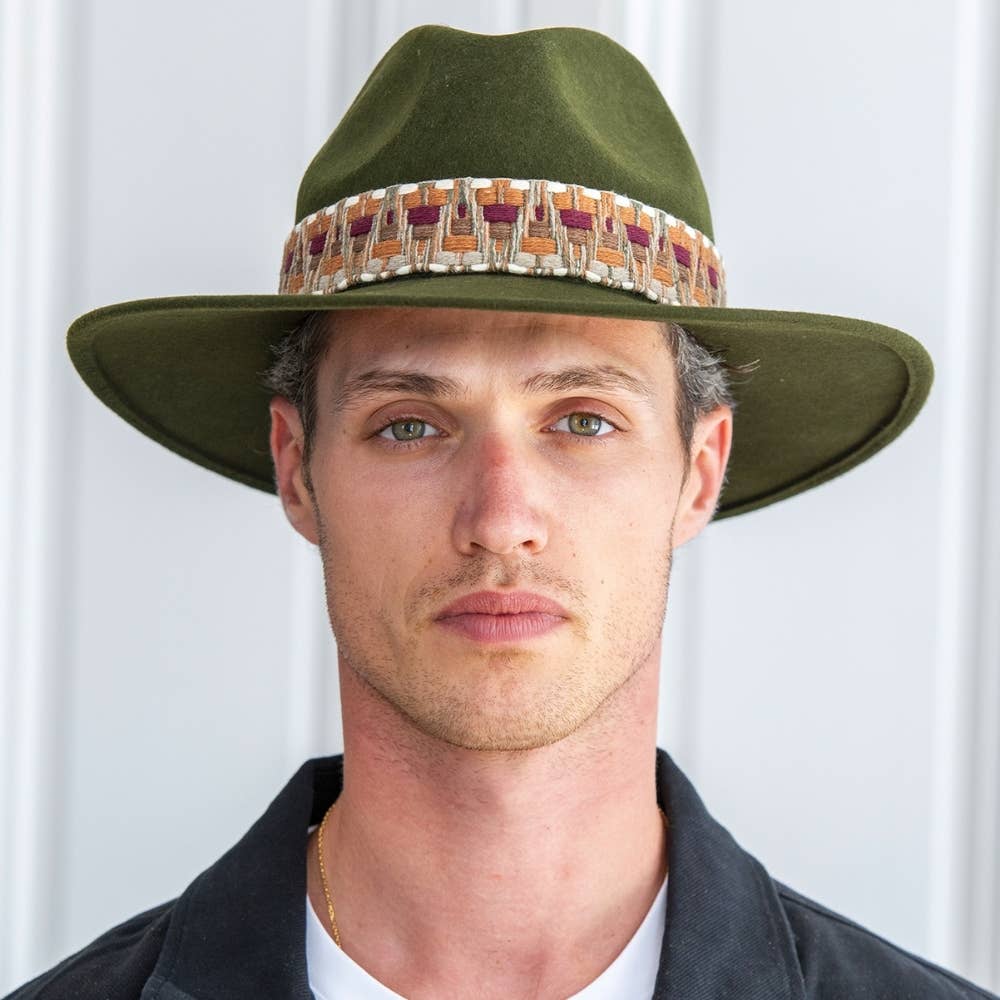 TRAVAUX EN COURS... - Wholesale Fedora - Unisex - WIDE BRIM HAT - ethnic band19