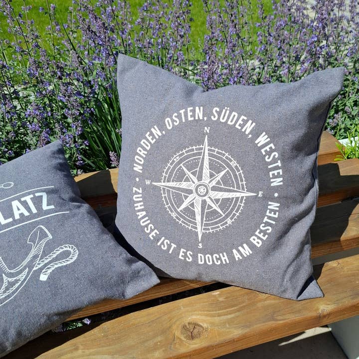 Bow & Hummingbird - Wholesale Throw Pillow Cover - Maritime Pillowcase "At Home ..."2