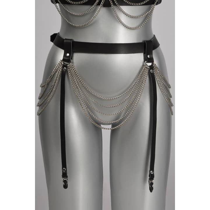 VoyeurX - Vendita all'ingrosso Cintura - Donna - Cintura Reggicalze in Pelle - Affascina