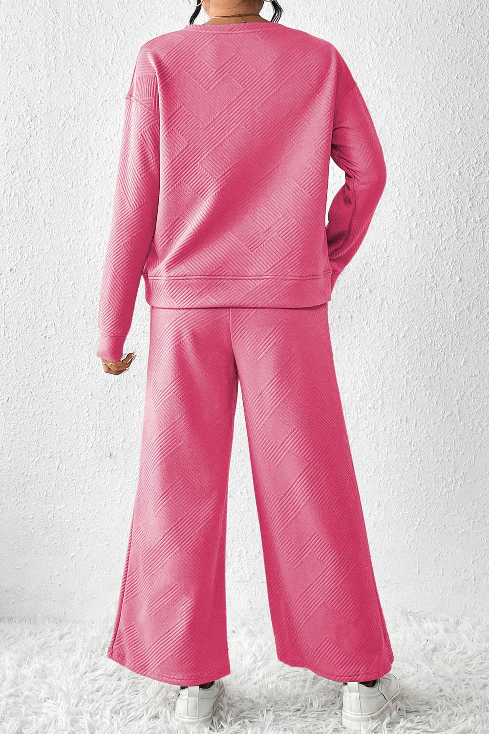 Little Daisy Closet - Wholesale Top & Pant Set (NOT Loungewear) - Women's - LDC Ultra Loose Textured 2pcs Slouchy Outfit9