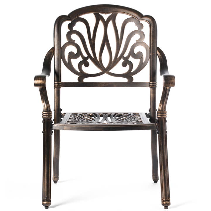 Quickway Imports - Wholesale Patio set - Indoor and Outdoor Bronze Dinning Set 2 Chairs with 1 Table2