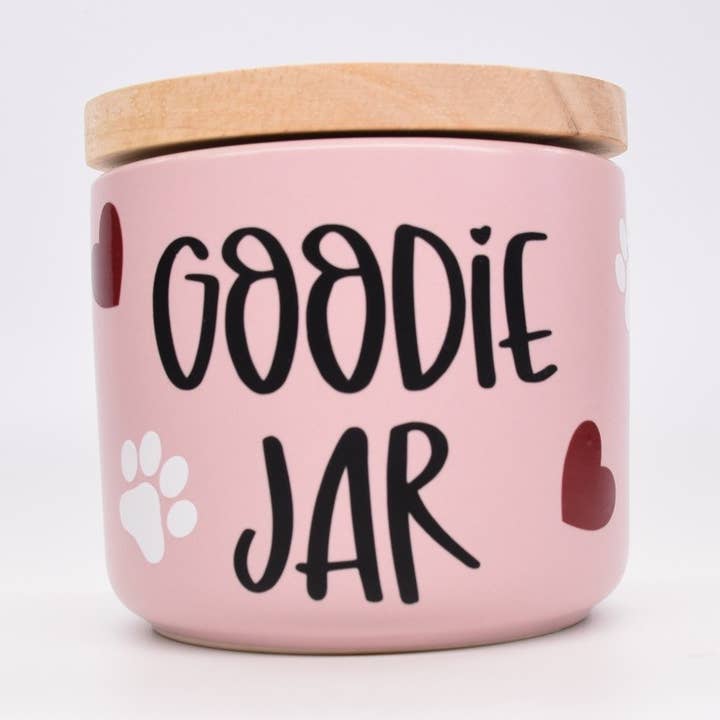 Leckerlieglas GoodieJar Rosa für den Großhandel von pinkabell e.U.