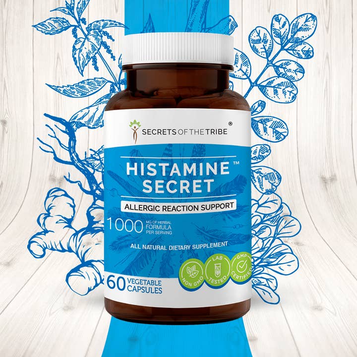 Secrets Of The Tribe – Großhandel Nahrungsergänzungsmittel/Vitamin zum Einnehmen – Geheime Histamin-Kapseln. Unterstützung allergischer Reaktionen7