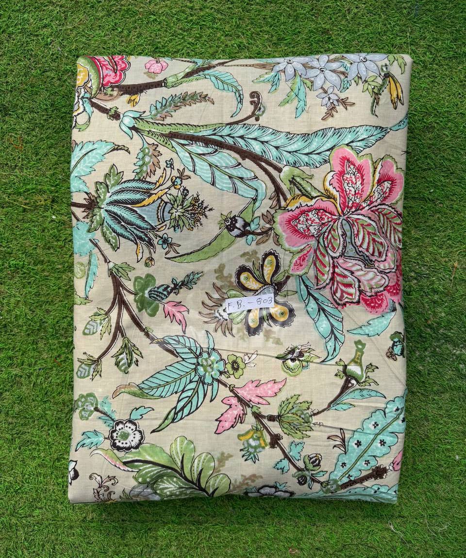 GYPSY STUDIO - Wholesale Fabric Paint - Organic Cotton Fabric Block Print Dress Fabric By The Yards