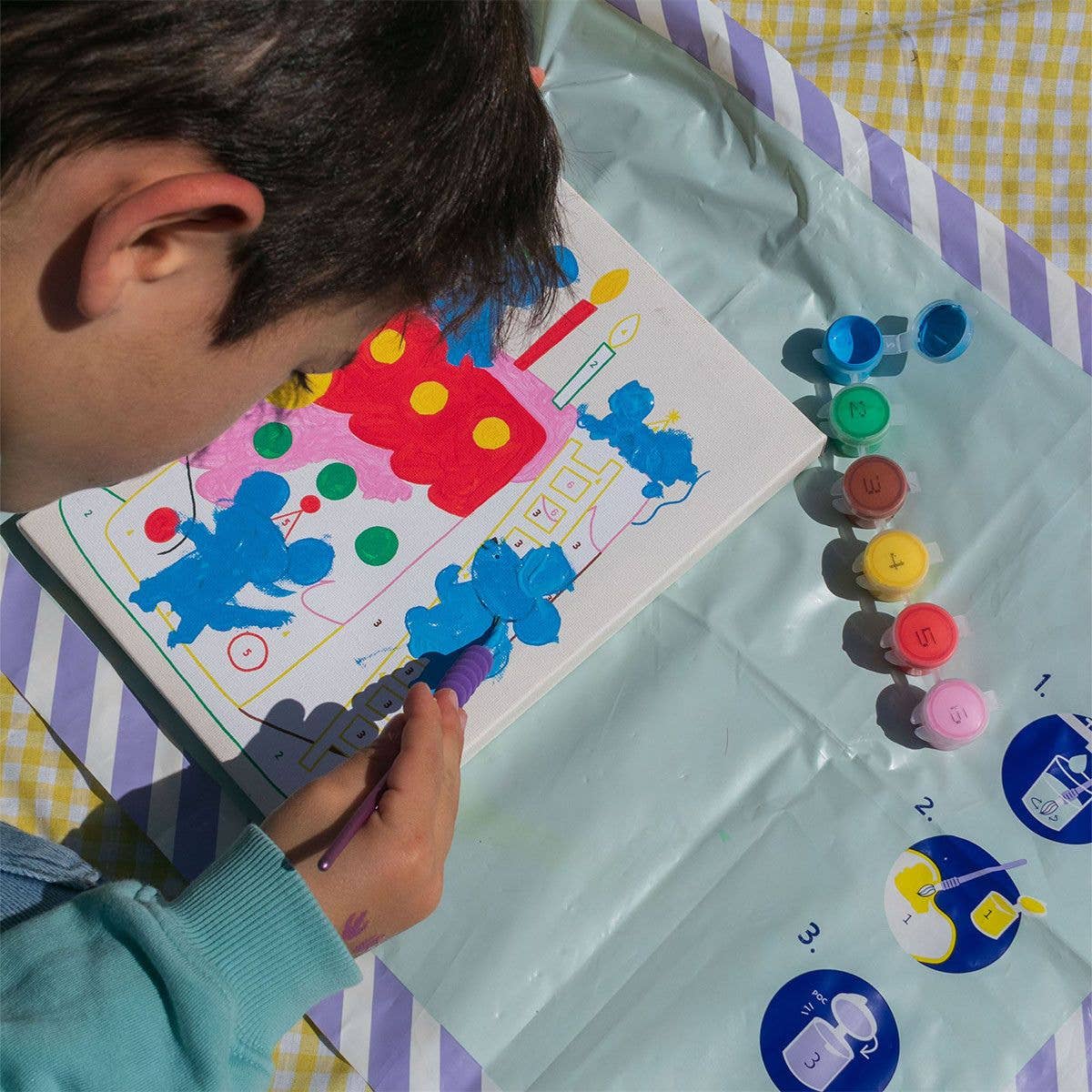 La Petite Épicerie - Wholesale Doe-het-zelf-knutselset - Kinderen - Schilderen op nummer pakket - Petit Pinceau Kids Yummy1