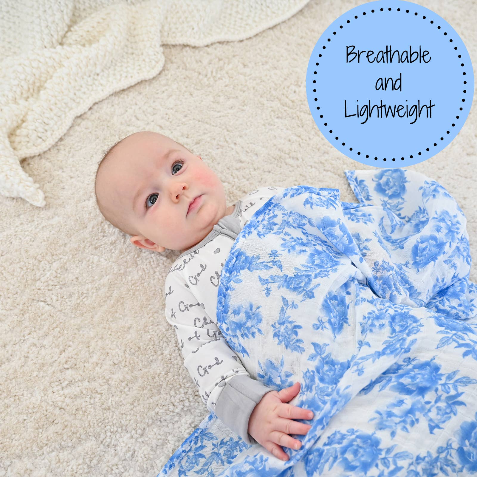 LollyBanks - Wholesale Swaddle - Baby - A Peony For Your Thoughts Baby Muslin Swaddle Blanket3