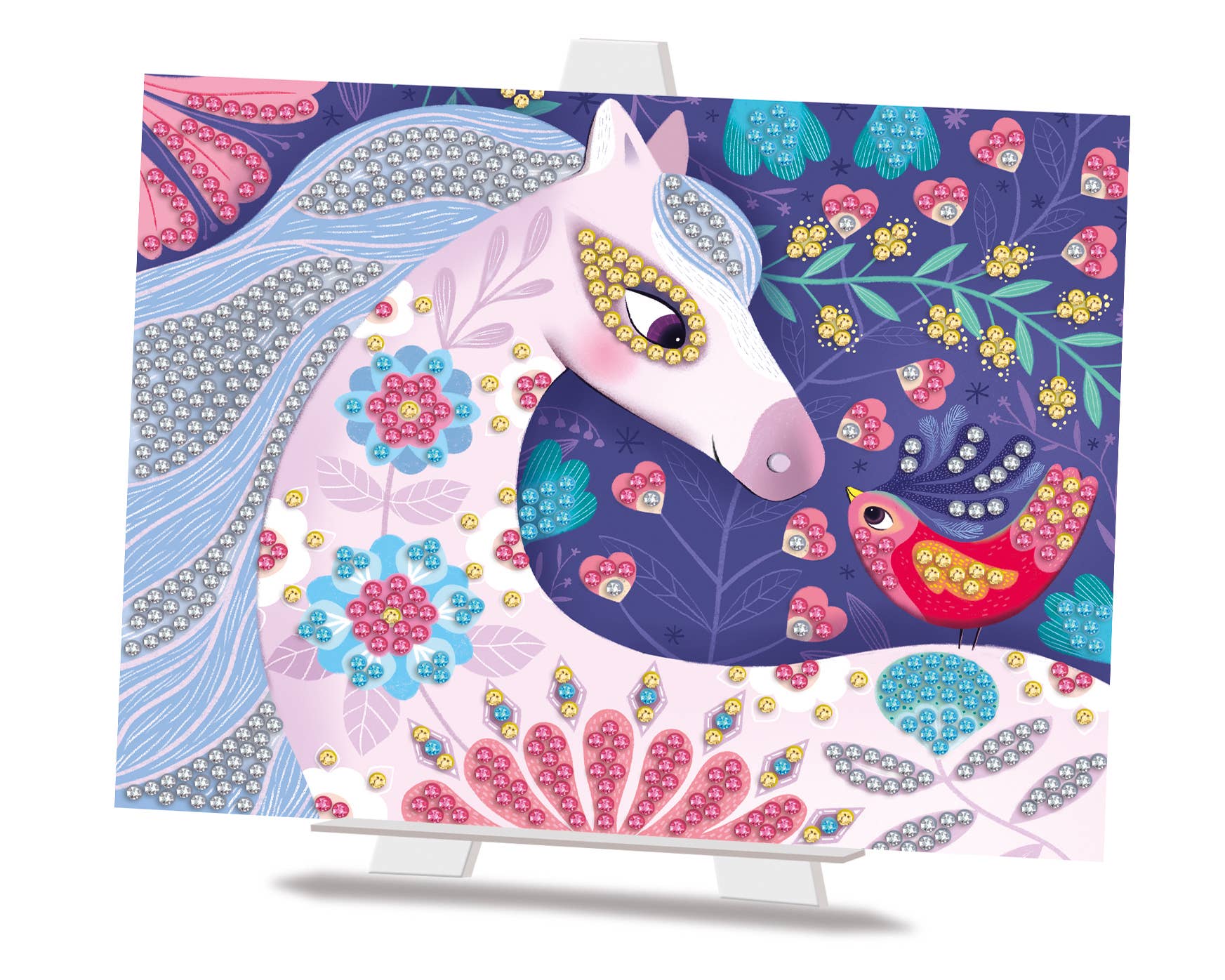 Créa Lign' - Venta al por mayor Kit de manualidades - Niños - Tarjetas para crear «Caballos de diamante»2