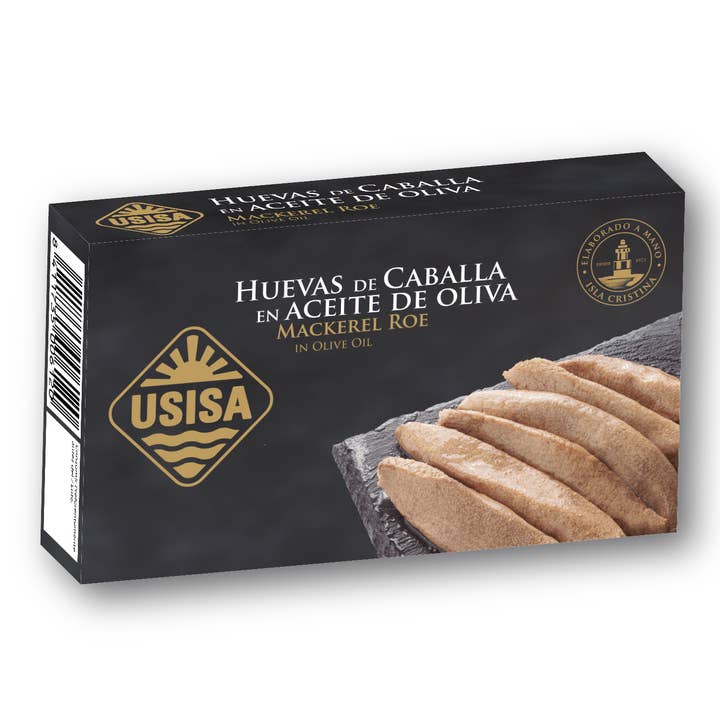 Unión Salazonera Isleña - Wholesale Tinned Fish - USISA-MACKEREL ROE IN OLIVE OIL 60G1
