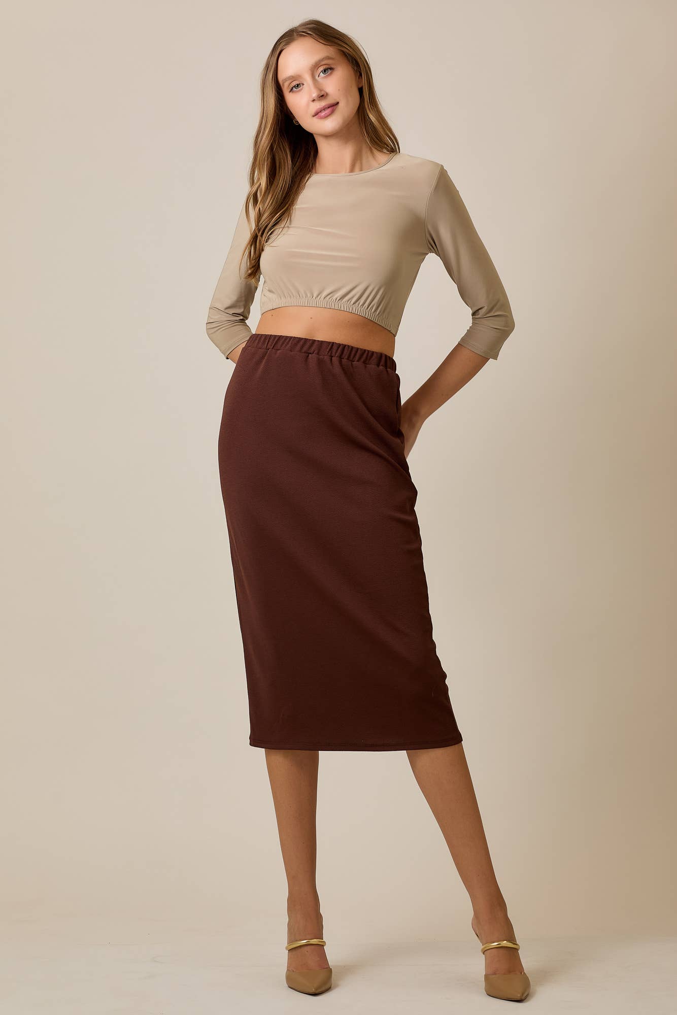 Celeste Clothing - Wholesale Skirt - Women's - KNEE LENGTH PENCIL SKIRT -MODEST 31-INCH  -CS337701