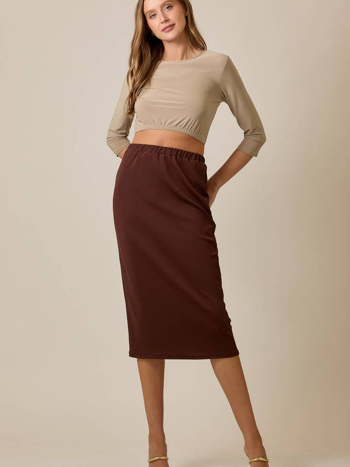 Celeste Clothing - Wholesale Skirt - Women's - KNEE LENGTH PENCIL SKIRT -MODEST 31-INCH -CS337701