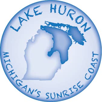 LAKE HURON | MICHIGAN'S SUNRISE COAST | 2.25" BUTTON MAGNET for wholesale by Phil Stagg Photography