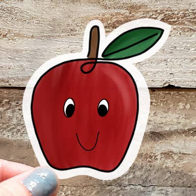 Adesivo de maçã feliz por atacado de Gearhart Design Co.