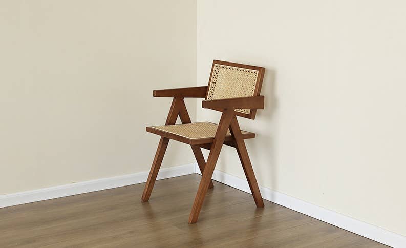 Element Accessories EU - Wholesale Chair - chair Pierre Jeanneret massive wood + rattan, high quality0