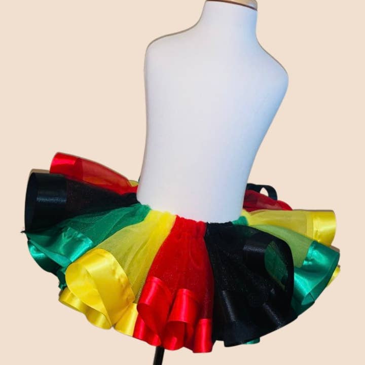 Juneteenth Ribbon Trim Tutu for wholesale by Dukes Designs & Creations