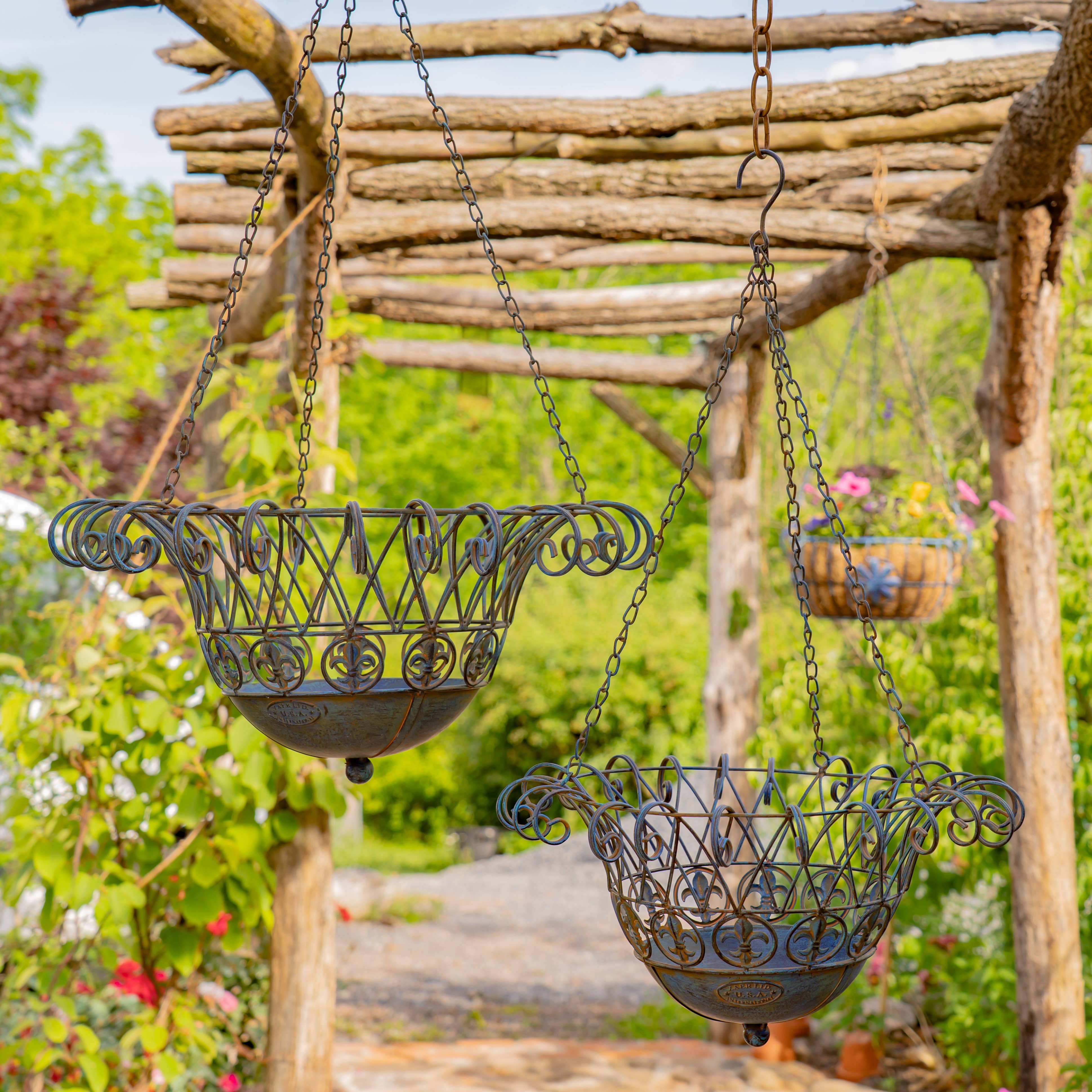 Zaer Ltd. International - Wholesale Hanging Planter - "Stephania" Hanging Basket Planters in 3 Colors 2 Pc/Set7