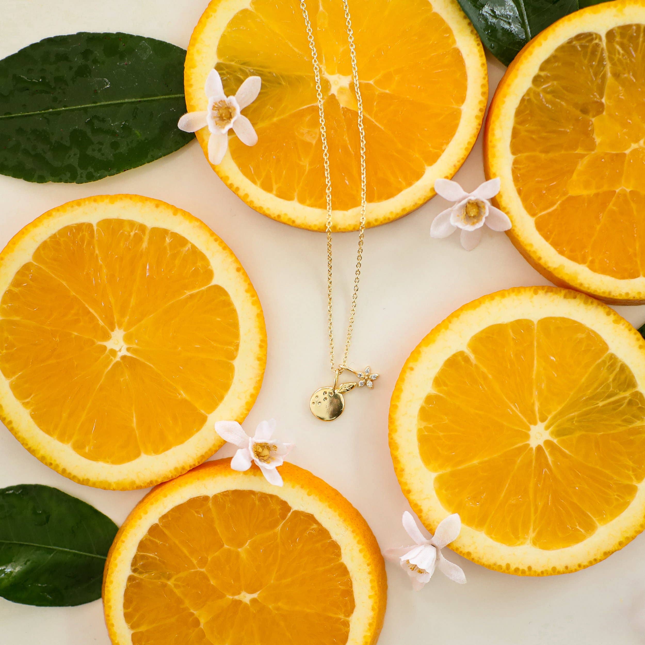 Not Bad Design Co. - Wholesale Pendant/Charm Necklace - Florida Babe Orange Blossom Necklace1