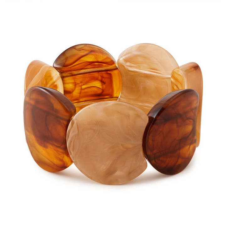 Dipped Shop - Wholesale Bangle Bracelet - Trendy Irregular Texture Acrylic Bangle Bracelet DP25E7675