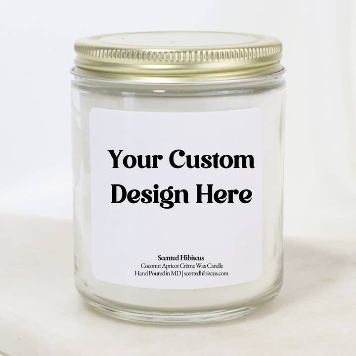 4 oz PRIVATE LABEL CANDLES for wholesale by Scented Hibiscus