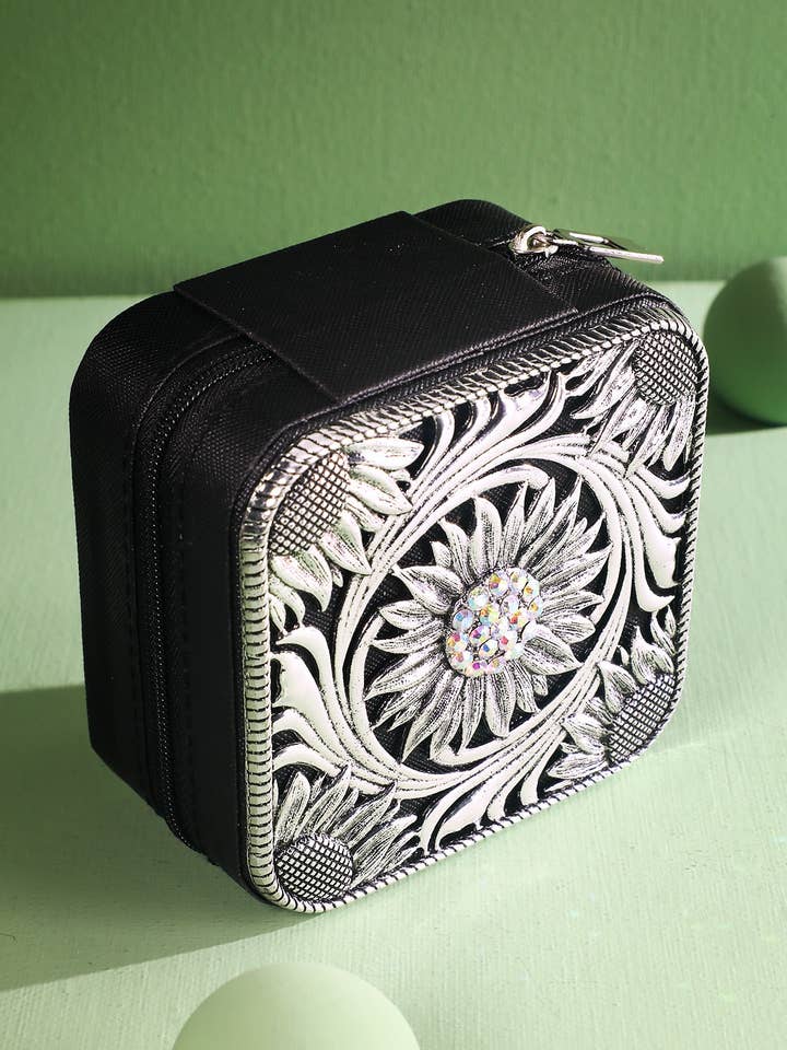 Western Crystal Sunflower Jewelry Box for wholesale by Urbanista
