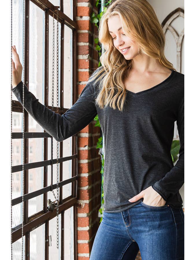 HEIMISH - Wholesale T-Shirt - Women's - V114-1 RAW EDGE TEE8