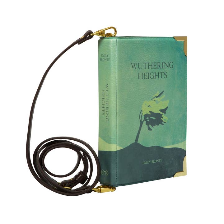 Wuthering Heights Green Book Crossbody Handbag Clutch for wholesale by Well Read Company