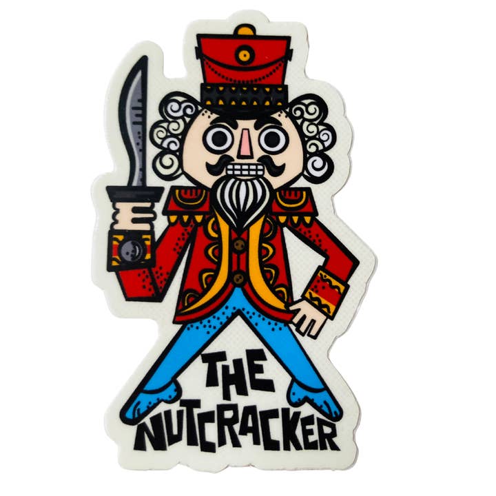 The Nutcracker Die-Cut Sticker, Christmas Sticker for wholesale by Denali & Co.