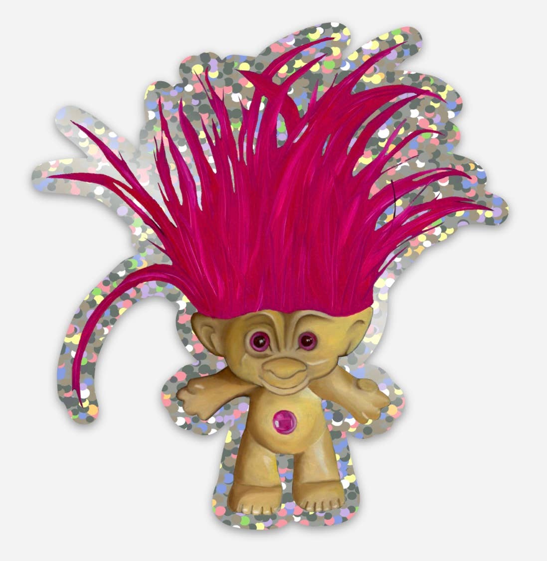 Anna Stark Art - Wholesale Sticker - Troll - Sticker (Sparkly)0