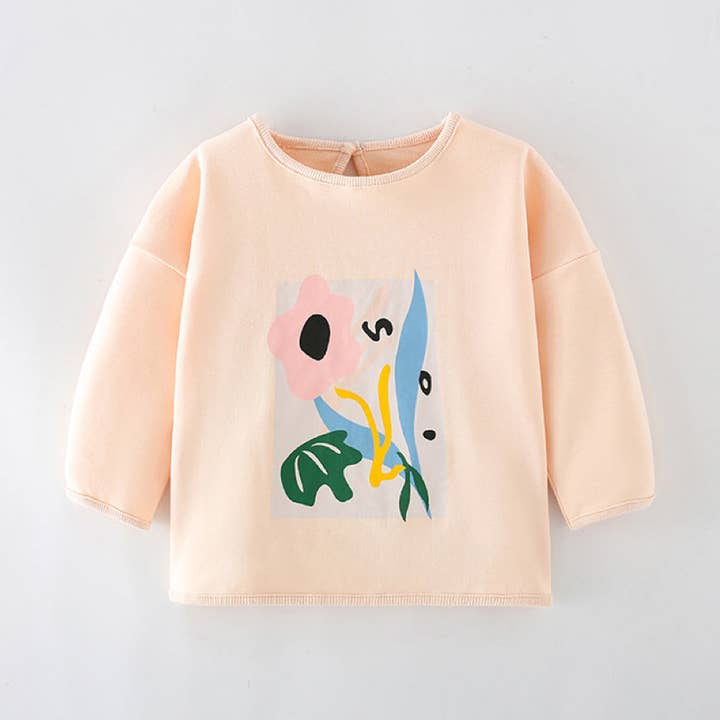 Sudadera de algodón suave con estampado floral para bebé niña para venta al por mayor de MyKids-USA®