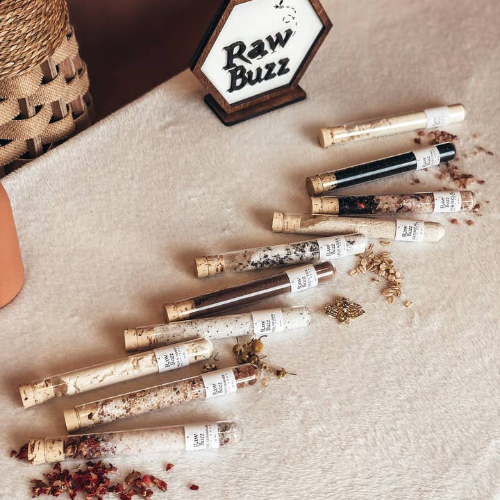 Test Tube Bath Soak Collection for wholesale by Raw Buzz Co
