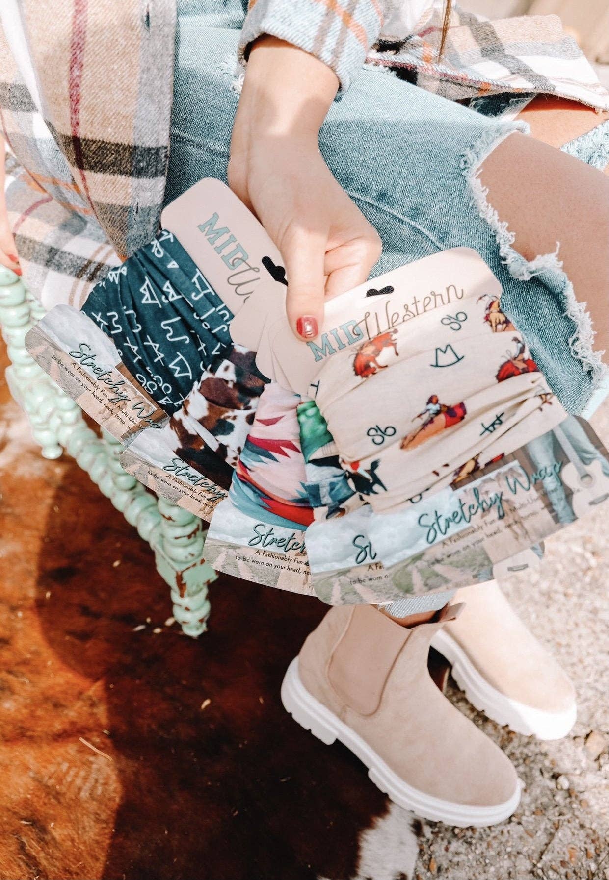 The Front Porch Label - Wholesale Fashion Headband - Women's - Vintage Cowboy Stretchy Wrap2