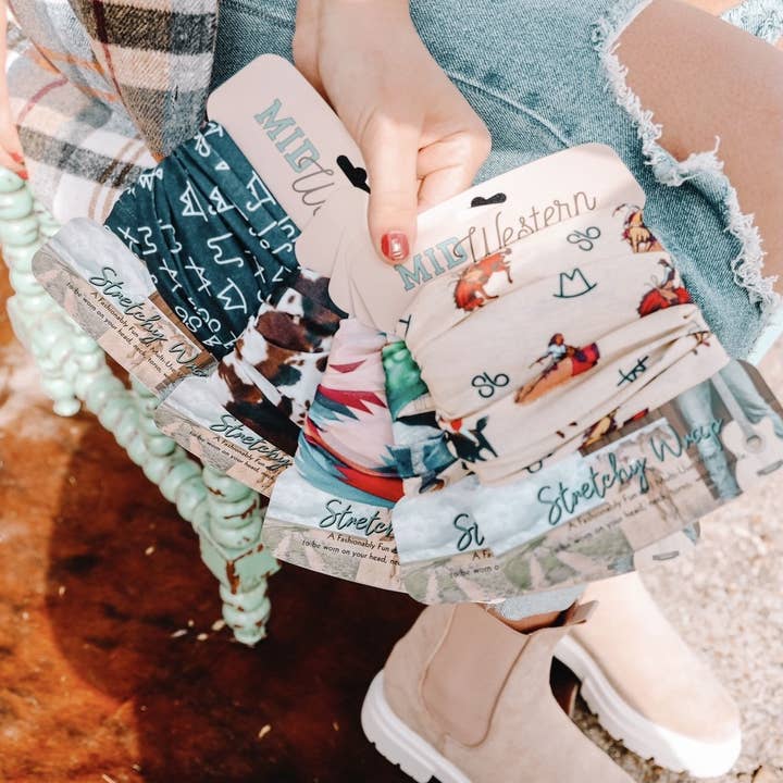 The Front Porch Label - Wholesale Fashion Headband - Women's - Vintage Cowboy Stretchy Wrap2