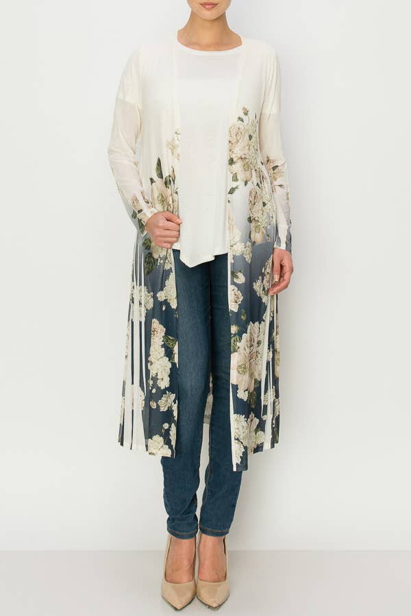 ALL MESH LONG DUSTER -4600 BG-DD NV FL for wholesale on Faire