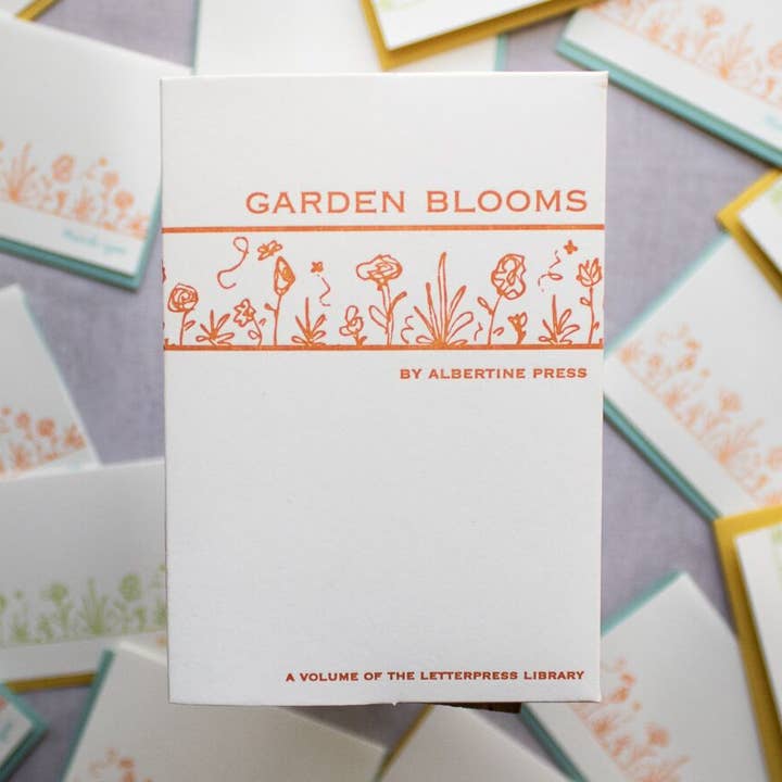 Have Blooms Letterpress Bibliotek Note Card Set for engroshandel hos Albertine Press