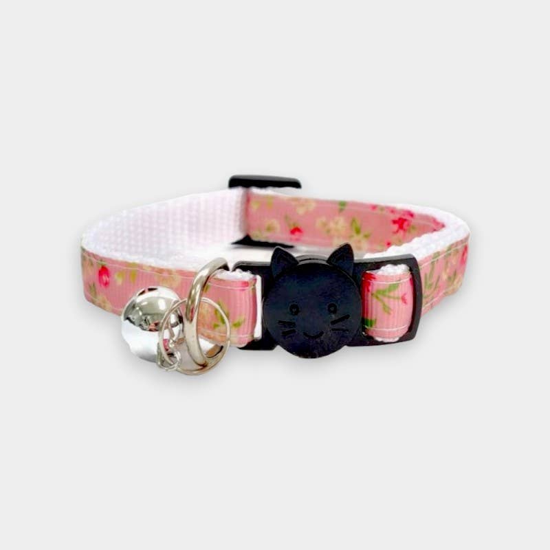 Zacal Cat Collars – wholesale Pet collar – Cat – Peach with Rose Floral Print Cat Collar0