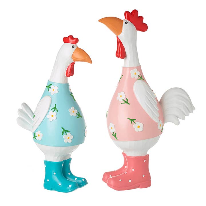 MIX OF 2 COCKERELS IN WELLIES for wholesale by Heaven Sends