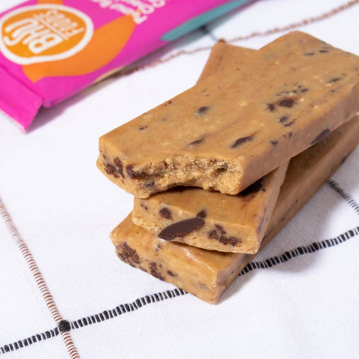 Bhu Foods - Wholesale Snack Bar - KETO Protein Bar - Peanut Butter Chocolate Chip Cookie Dough (8 bars)3