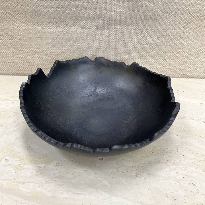 India Handicrafts Inc - Wholesale Decorative Plate/Dish/Bowl - Black Round Bowl