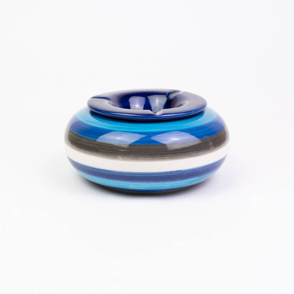Alfar Tierra Cocida - Wholesale Ashtray - Elegant Ceramic Ashtray for Bars and Hotels/Azul NAZAR